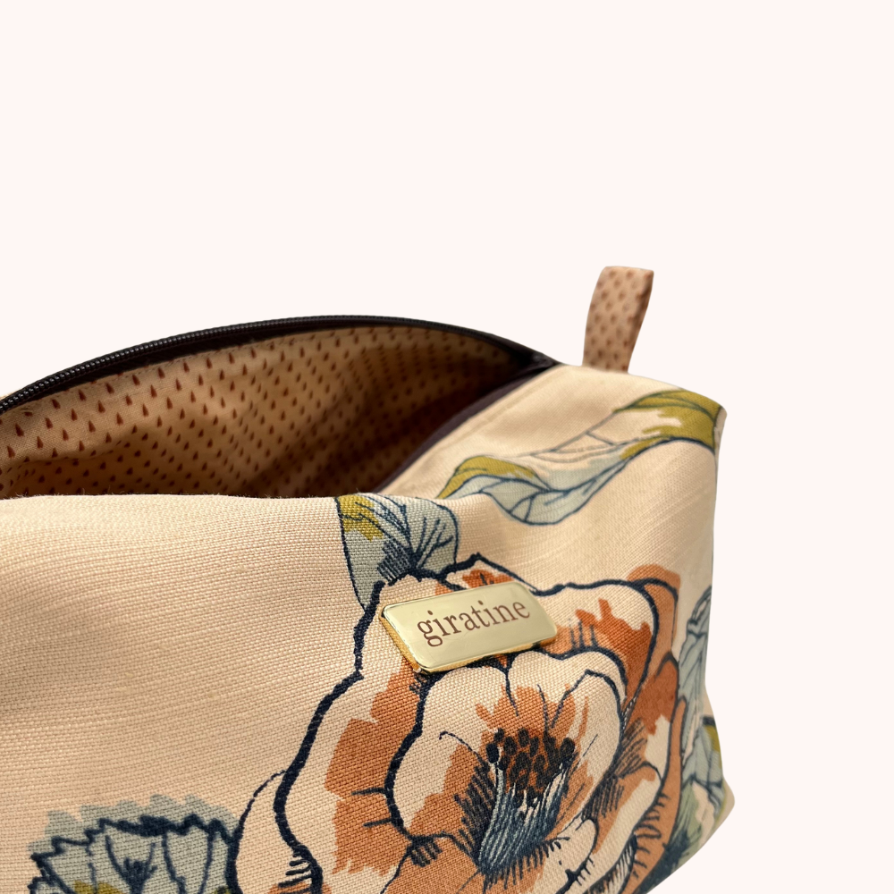 BEAUTY CASE Beige Fiore