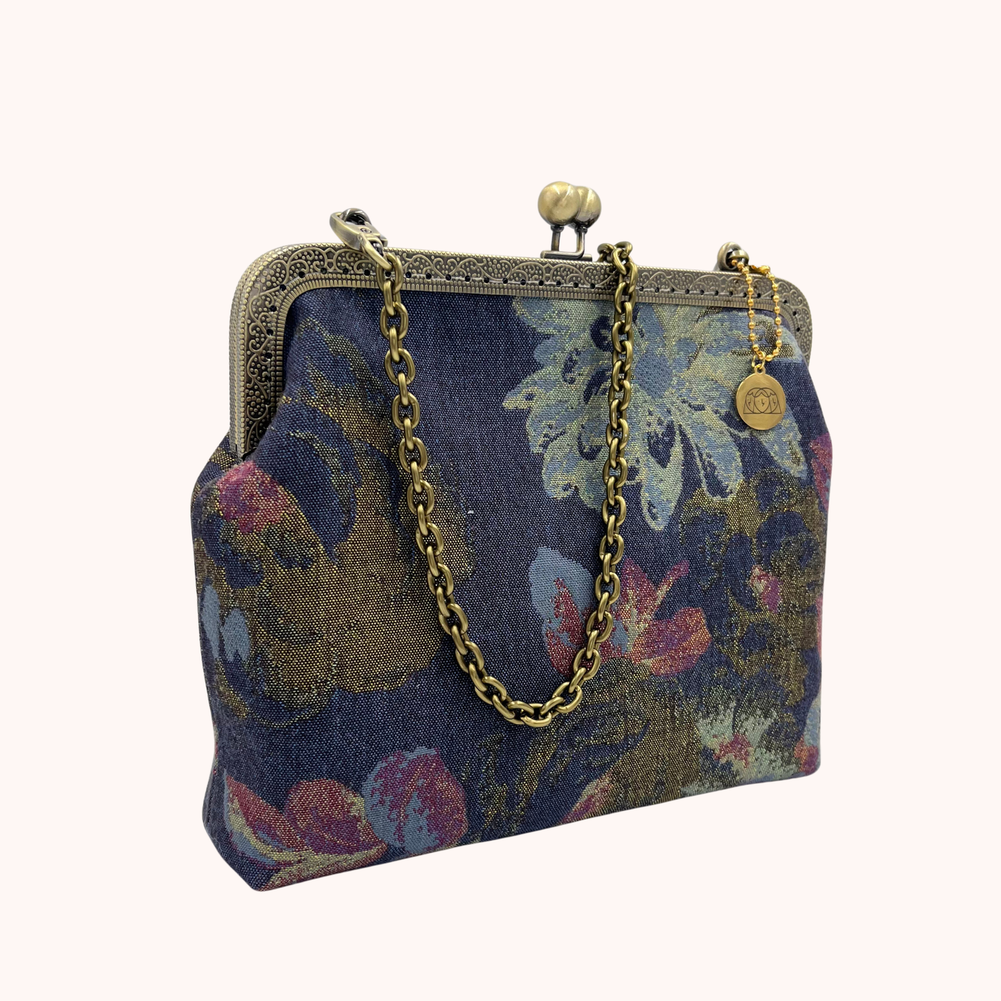 ANDREINA Blu Denim Floreale