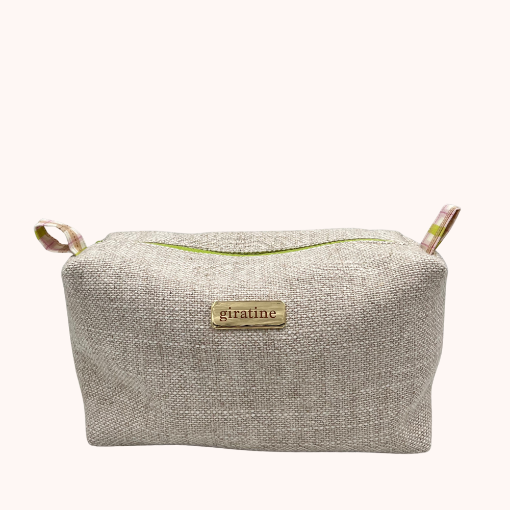 BEAUTY CASE Beige Vichy Verde-Rosa