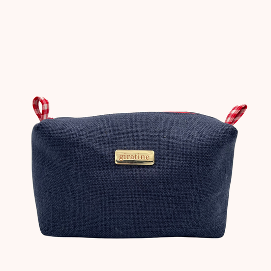 BEAUTY CASE Blu Vichy Bianco-Rosso